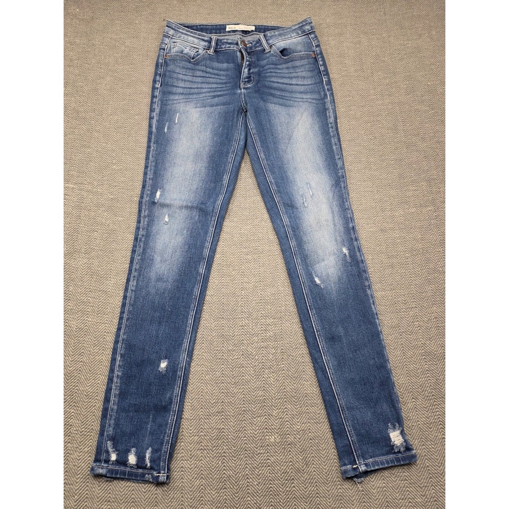 BKE‎ Payton Mid Rise Skinny Jeans Womens 27x31.5 Distressed Medium Wash Blue